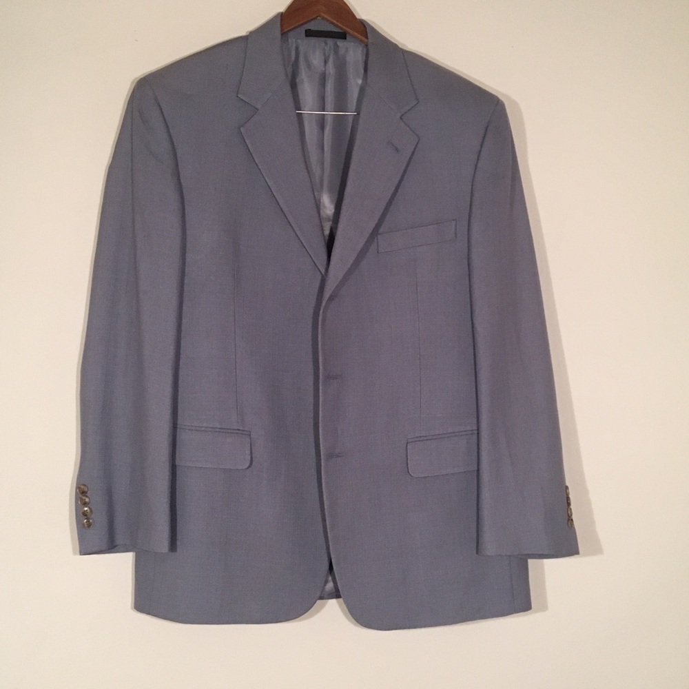 Daniel Gray Men’s Light Slate Blue Silk Single Breasted Sport Coat Size 42R